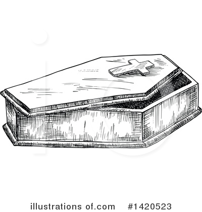 Coffin Clipart #1420523 by Vector Tradition SM