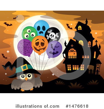 Halloween Balloons Clipart #1476618 by visekart
