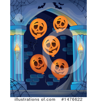 Halloween Balloons Clipart #1476622 by visekart