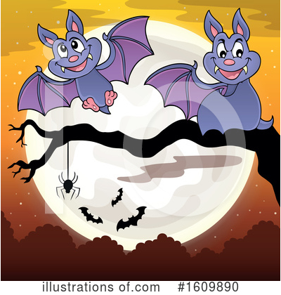 Flying Bat Clipart #1609890 by visekart