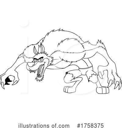 Werewolf Clipart #1758375 by Hit Toon
