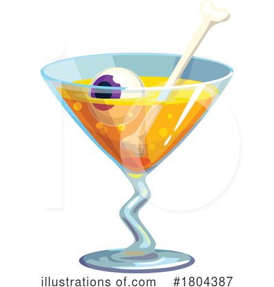 Alcoholic Beverages Clipart #1804387 by Vector Tradition SM