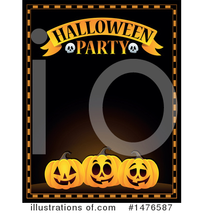 Royalty-Free (RF) Halloween Party Clipart Illustration by visekart - Stock Sample #1476587