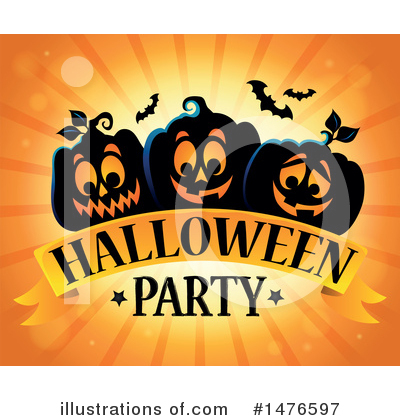 Royalty-Free (RF) Halloween Party Clipart Illustration by visekart - Stock Sample #1476597