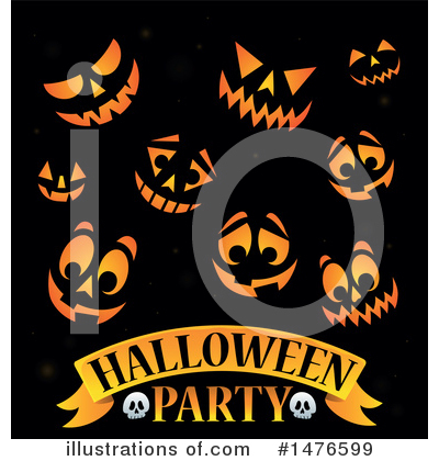 Royalty-Free (RF) Halloween Party Clipart Illustration by visekart - Stock Sample #1476599
