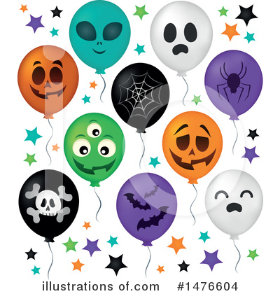 Halloween Balloons Clipart #1476604 by visekart