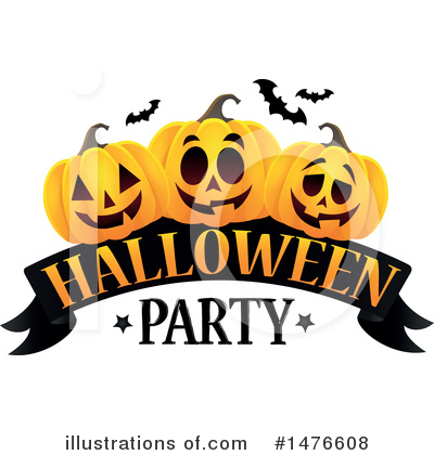Royalty-Free (RF) Halloween Party Clipart Illustration by visekart - Stock Sample #1476608