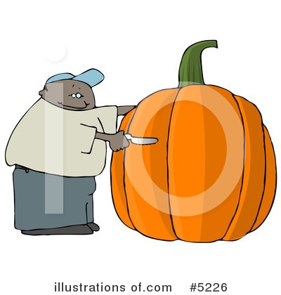 Royalty-Free (RF) Halloween Pumpkin Clipart Illustration by djart - Stock Sample #5226