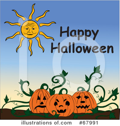 Royalty-Free (RF) Halloween Pumpkin Clipart Illustration by Pams Clipart - Stock Sample #67991