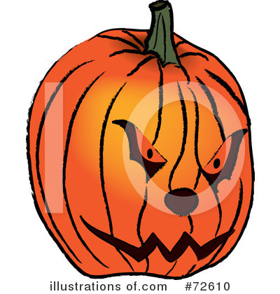 Royalty-Free (RF) Halloween Pumpkin Clipart Illustration by Pams Clipart - Stock Sample #72610