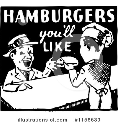 Royalty-Free (RF) Hamburger Clipart Illustration by BestVector - Stock Sample #1156639