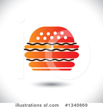 Royalty-Free (RF) Hamburger Clipart Illustration by ColorMagic - Stock Sample #1340869