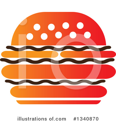 Royalty-Free (RF) Hamburger Clipart Illustration by ColorMagic - Stock Sample #1340870