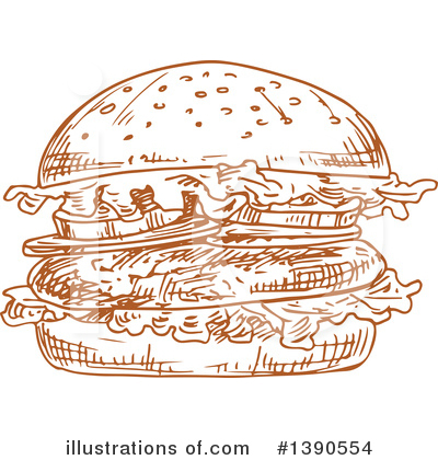 Royalty-Free (RF) Hamburger Clipart Illustration by Vector Tradition SM - Stock Sample #1390554