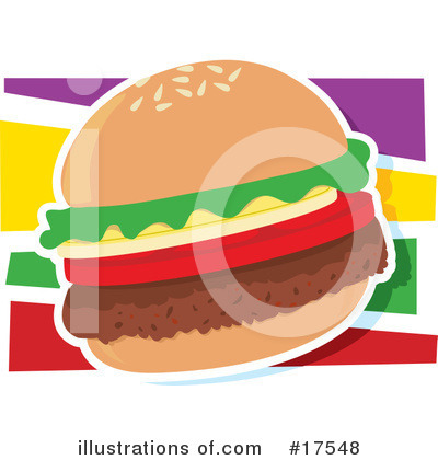 Royalty-Free (RF) Hamburger Clipart Illustration by Maria Bell - Stock Sample #17548