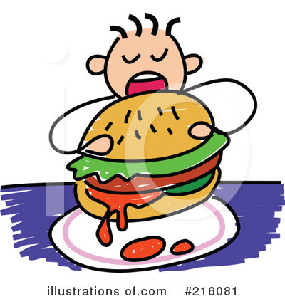 Royalty-Free (RF) Hamburger Clipart Illustration by Prawny - Stock Sample #216081