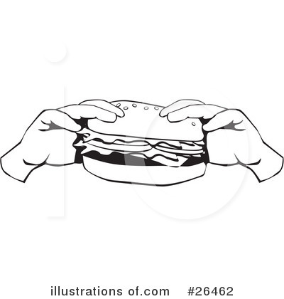 Royalty-Free (RF) Hamburger Clipart Illustration by David Rey - Stock Sample #26462
