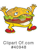 Hamburger Clipart #40948 by Snowy