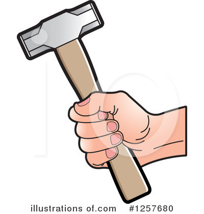 Royalty-Free (RF) Hammer Clipart Illustration by Lal Perera - Stock Sample #1257680
