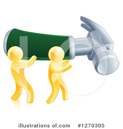 Royalty-Free (RF) Hammer Clipart Illustration by AtStockIllustration - Stock Sample #1270305
