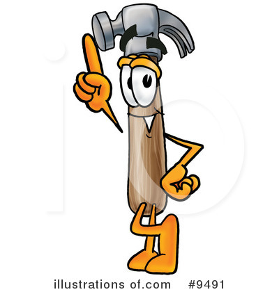 Royalty-Free (RF) Hammer Clipart Illustration by Mascot Junction - Stock Sample #9491
