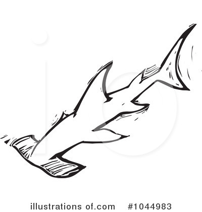 Royalty-Free (RF) Hammerhead Shark Clipart Illustration by xunantunich - Stock Sample #1044983