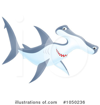 Royalty-Free (RF) Hammerhead Shark Clipart Illustration by Alex Bannykh - Stock Sample #1050236