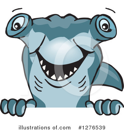 Royalty-Free (RF) Hammerhead Shark Clipart Illustration by Dennis Holmes Designs - Stock Sample #1276539