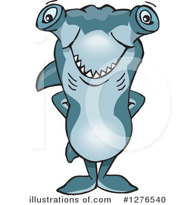 Royalty-Free (RF) Hammerhead Shark Clipart Illustration by Dennis Holmes Designs - Stock Sample #1276540