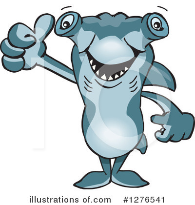 Royalty-Free (RF) Hammerhead Shark Clipart Illustration by Dennis Holmes Designs - Stock Sample #1276541