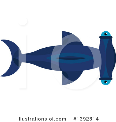 Royalty-Free (RF) Hammerhead Shark. Clipart Illustration by Vector Tradition SM - Stock Sample #1392814