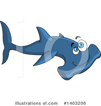 Royalty-Free (RF) Hammerhead Shark Clipart Illustration by Vector Tradition SM - Stock Sample #1403206