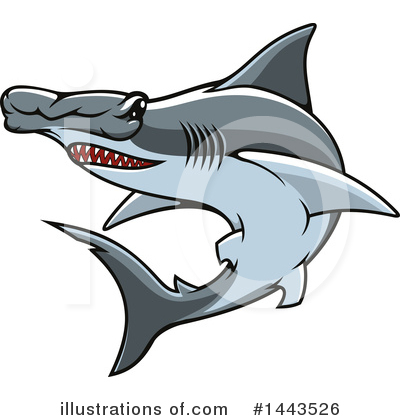 Royalty-Free (RF) Hammerhead Shark Clipart Illustration by Vector Tradition SM - Stock Sample #1443526