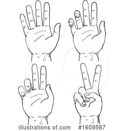 Victory Hand Clipart #1609587 by patrimonio