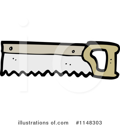 Royalty-Free (RF) Hand Saw Clipart Illustration by lineartestpilot - Stock Sample #1148303
