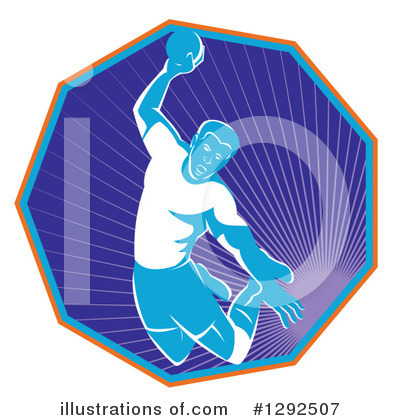 Royalty-Free (RF) Handball Clipart Illustration by patrimonio - Stock Sample #1292507