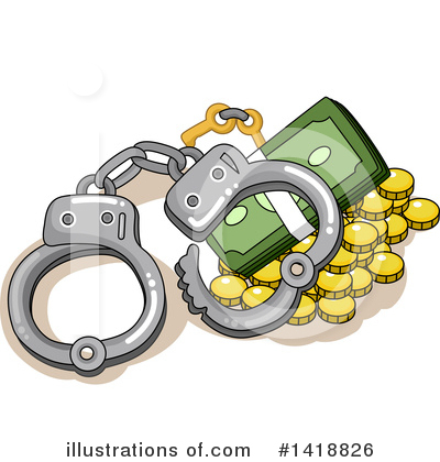 Handcuffs Clipart #1418826 by BNP Design Studio