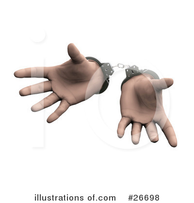 Royalty-Free (RF) Handcuffs Clipart Illustration by KJ Pargeter - Stock Sample #26698