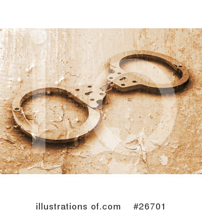 Royalty-Free (RF) Handcuffs Clipart Illustration by KJ Pargeter - Stock Sample #26701