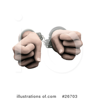 Royalty-Free (RF) Handcuffs Clipart Illustration by KJ Pargeter - Stock Sample #26703