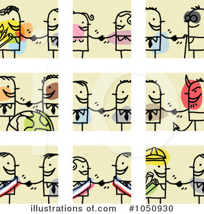Royalty-Free (RF) Handshake Clipart Illustration by NL shop - Stock Sample #1050930