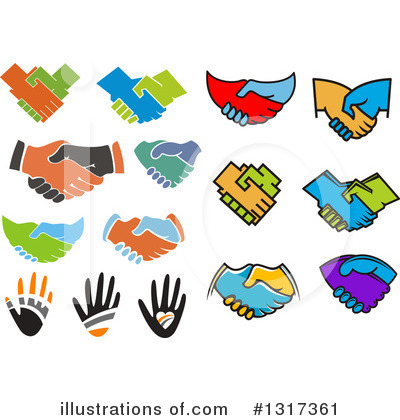 Royalty-Free (RF) Handshake Clipart Illustration by Vector Tradition SM - Stock Sample #1317361