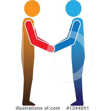 Royalty-Free (RF) Handshake Clipart Illustration by ColorMagic - Stock Sample #1344051