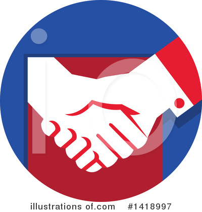 Royalty-Free (RF) Handshake Clipart Illustration by patrimonio - Stock Sample #1418997