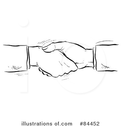 Royalty-Free (RF) Handshake Clipart Illustration by Alex Bannykh - Stock Sample #84452
