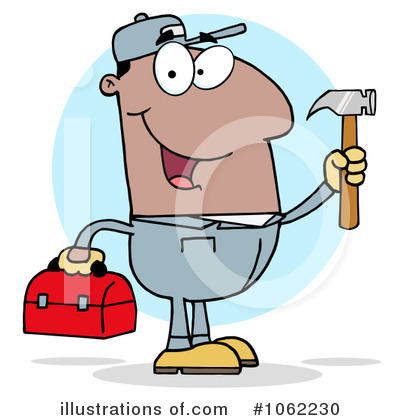 Royalty-Free (RF) Handyman Clipart Illustration by Hit Toon - Stock Sample #1062230