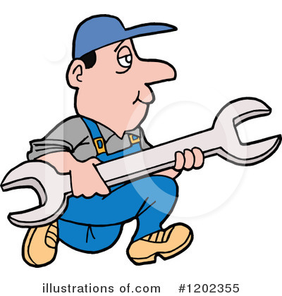 Royalty-Free (RF) Handyman Clipart Illustration by LaffToon - Stock Sample #1202355