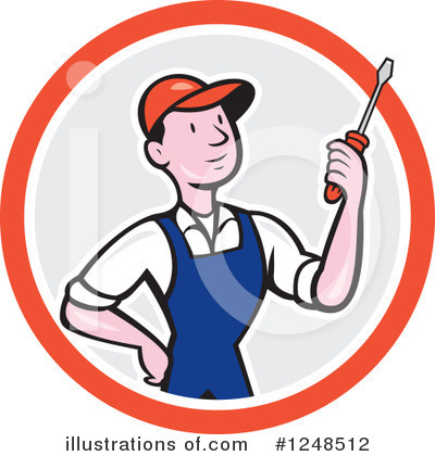 Royalty-Free (RF) Handyman Clipart Illustration by patrimonio - Stock Sample #1248512