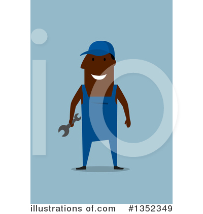 Royalty-Free (RF) Handyman Clipart Illustration by Vector Tradition SM - Stock Sample #1352349