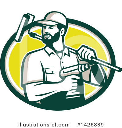 Royalty-Free (RF) Handyman Clipart Illustration by patrimonio - Stock Sample #1426889